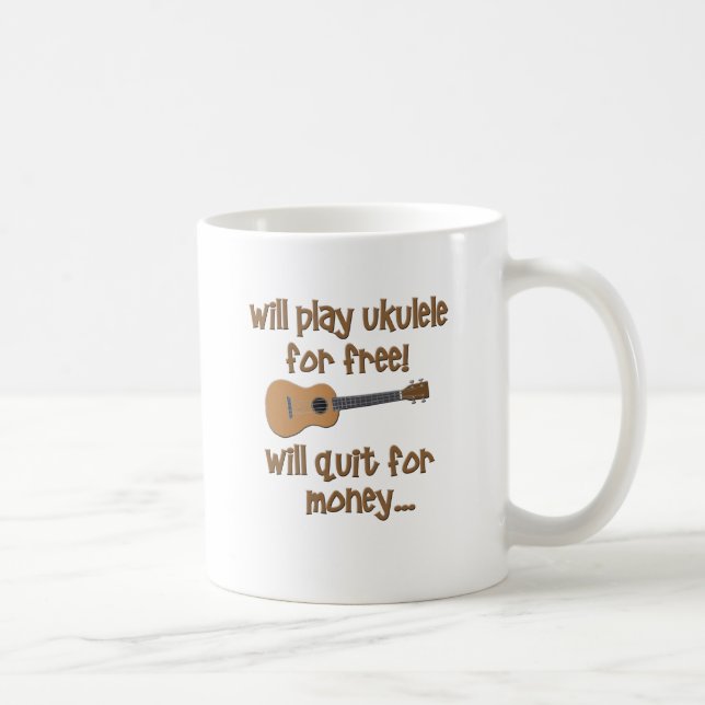 Mug Ukulélé drôle (Droite)