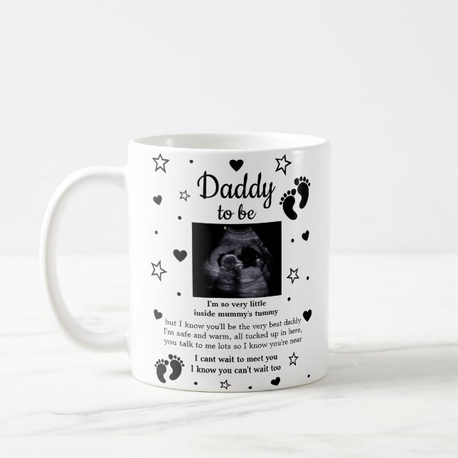Mug Ultrasonographie tendance Papa to be Bump Poem (Gauche)