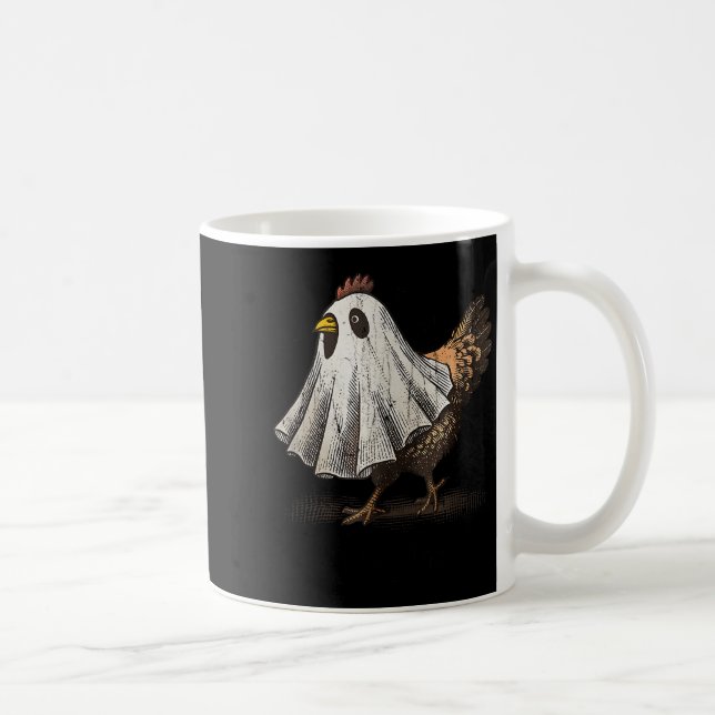Mug Ultrygeist Chicken, Chicken Ghost, Funny Halloween (Droite)