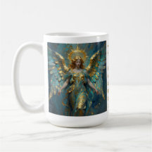 Un ange personnalisé en or et turquoise magnifique