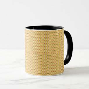 Mug un arrière - plan orange et jaune avec cercles