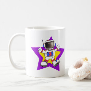 Mug Un astronaute de dessin animé en Star Design