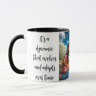 Mug un beau mélange de deux coeurs qui se rejoignent