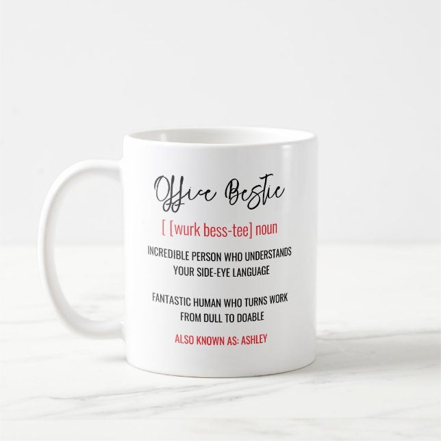 Mug Un cadeau amusant pour les collègues et les besoin (Gauche)
