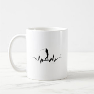 Mug Un cadeau Cool Golfer Heartbeat pour le joueur de