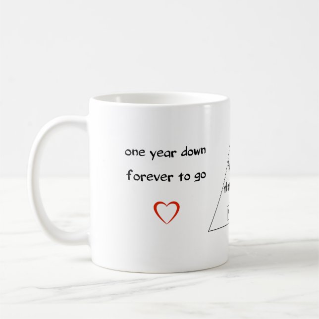 Mug Un cadeau d'anniversaire d'an pour l'amie (Gauche)