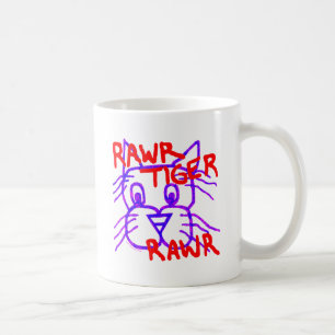 Mug Un chat mignon de bande dessinée de Rawr de tigre