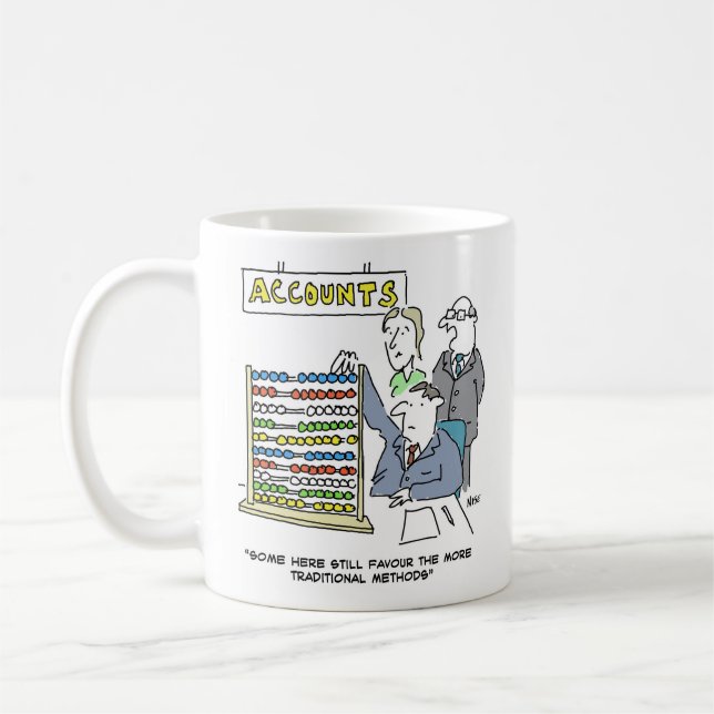 Mug Un comptable qui utilise un abacus au travail (Gauche)