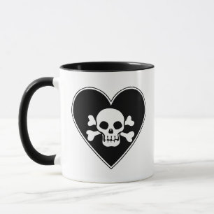 Mug Un crâne mignon dans le coeur