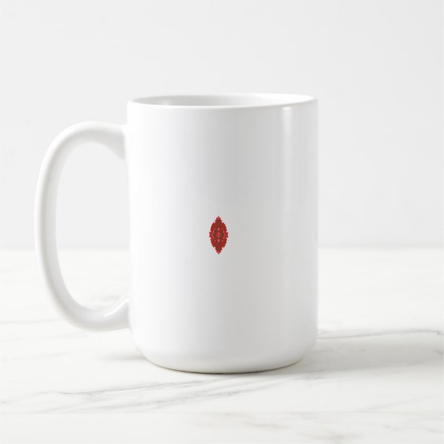 Mug Un design graphique rouge symétrique avec géométri (Gauche)