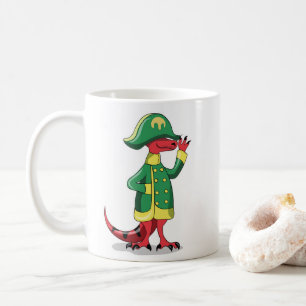 Mug Un Dessin Tyrannosaur Rex Habillé Comme Napoléon.