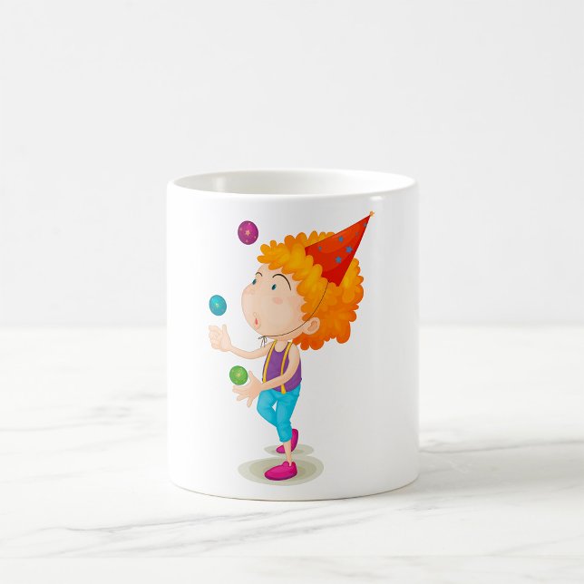 Mug Un Enfant De La Fête Jongle Des Boules Colorées (Créateur téléchargé)