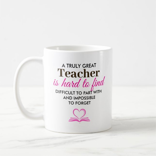 Mug Un enseignant vraiment grand - Nom personnalisé (Gauche)