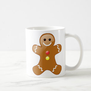Mug Un homme en pain d'épices avec des boutons de bonb