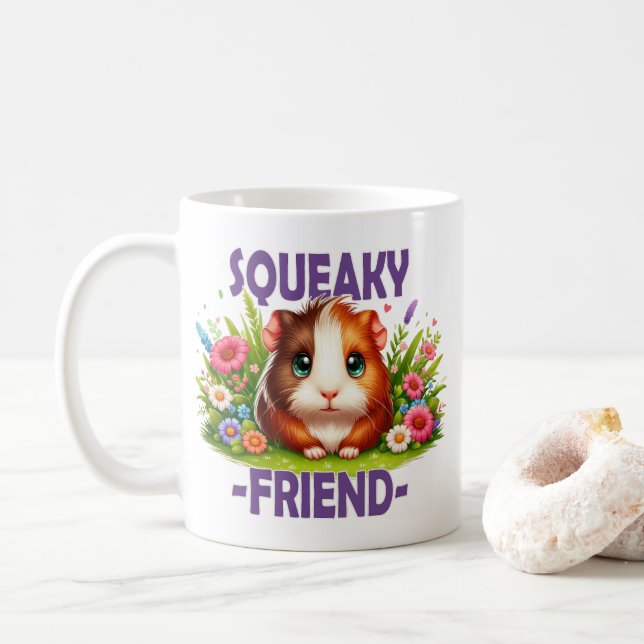 Mug Un jeu de mot pour ami. Bébé mignon Guinée Pig des (Avec donut)