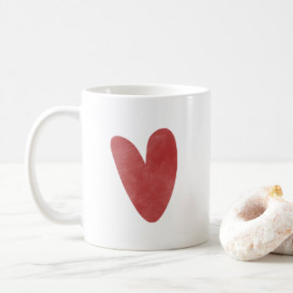Mug Un joli cœur rouge uni