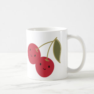Mug Un joli dessin souriant aux cerises de Kawaii