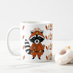 Mug Un joli raton lavé aux feuilles d'automne
