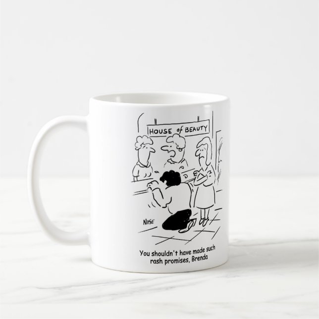Mug Un mari déçu au salon de beauté (Gauche)