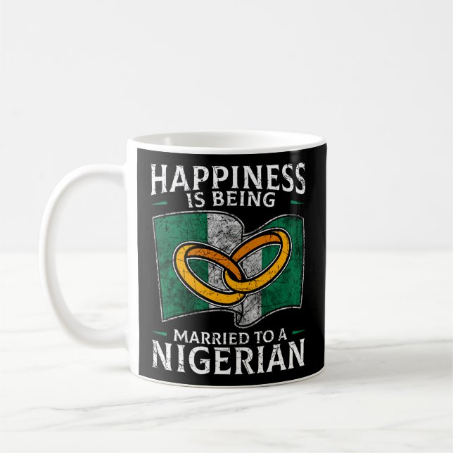 Mug Un Mariage nigérian Marrie, drapeau noir du mariag (Gauche)