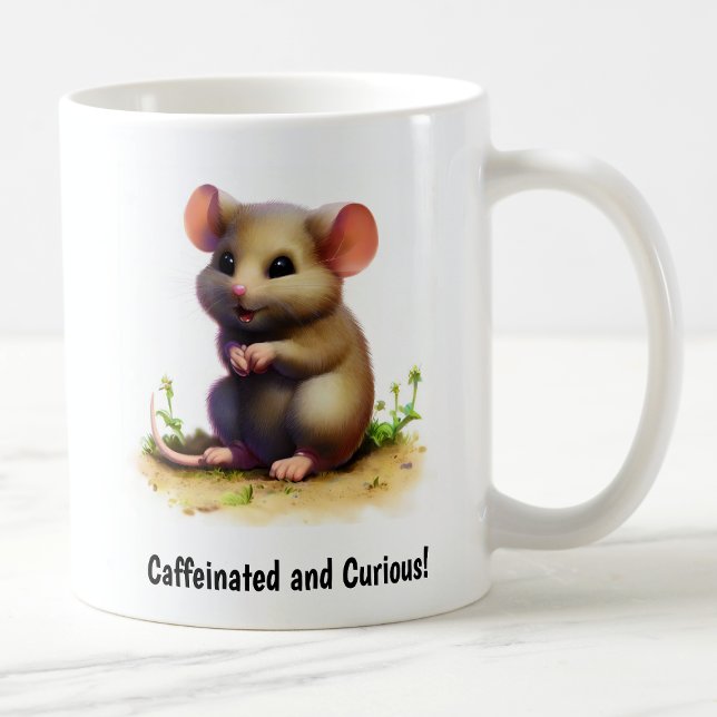 Mug Un mignon café de souris peint en 3D (Créateur téléchargé)