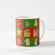 Un motif avec des dessins de Noël