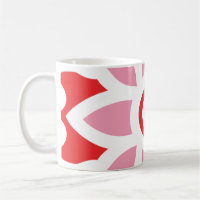 un motif rouge et blanc avec une fleur