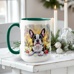 Mug Un Noël doux avec un terrier de Boston