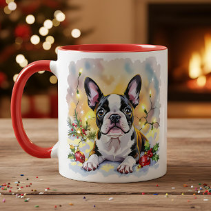 Mug Un Noël doux avec un Terrier de Boston