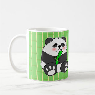 Mug Un Panda Bébé Mignonne Mangeant Stalk Bambou