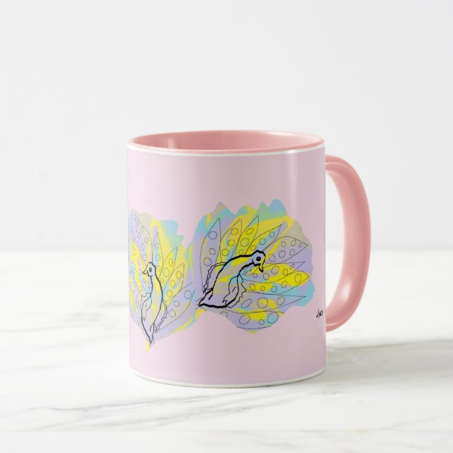 Mug : Un Peacock De Couleur (Devant droit)