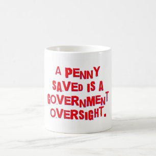 Mug Un Penny Épargné Est Une Surveillance Gouvernement