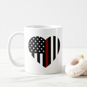Mug Un petit drapeau américain en forme de coeur