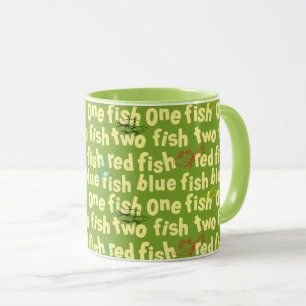 Mug Un Poisson Deux Poissons Typographie Motif