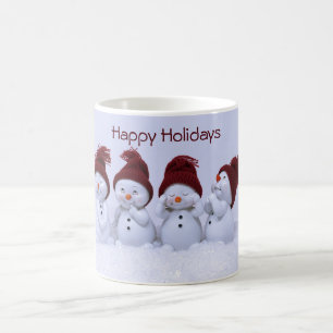 Mug Un quatuor de bonshommes de neige