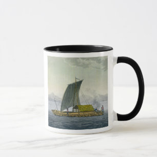Mug Un radeau partant du port de Guayaquil, Equateur,