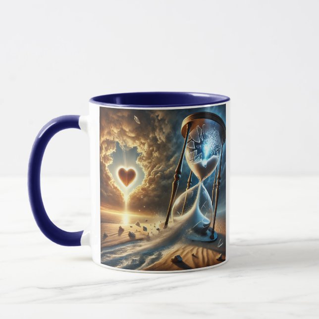 Mug Un sablier brisé : le temps passe, la foi finit Mu (Gauche)