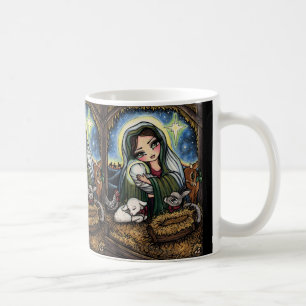 Mug Un sauveur est Noël né de nativité de Vierge Marie