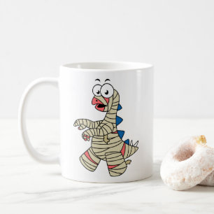Mug Un Stegosaurus Caricature Habillé Comme Une Maman.