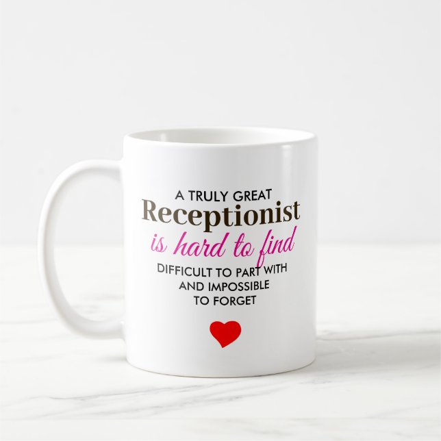 Mug Un très grand réceptionniste - Nom personnalisé (Gauche)
