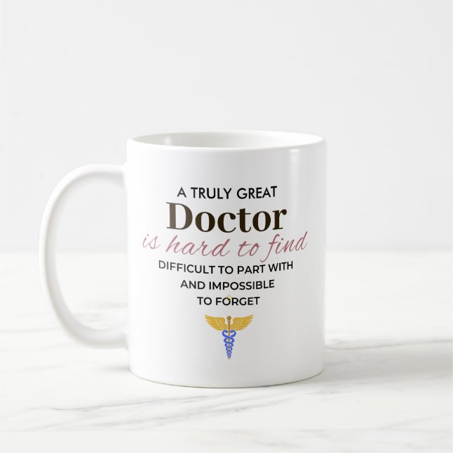 Mug Un vrai grand docteur - Nom personnalisé (Gauche)