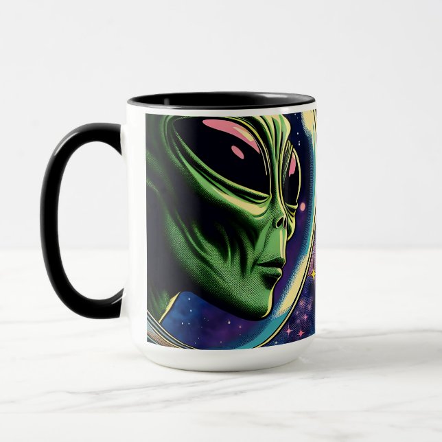 Mug Une astronaute rencontre un Alien extra-terrestre (Gauche)