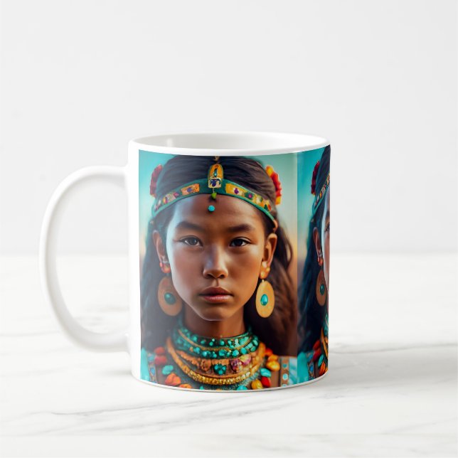 Mug Une belle fille des tribus indiennes (Gauche)