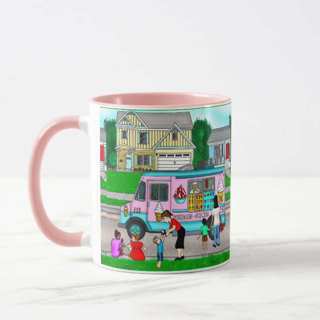 Mug Une chaude journée d'été | Une illustration fantas (Gauche)