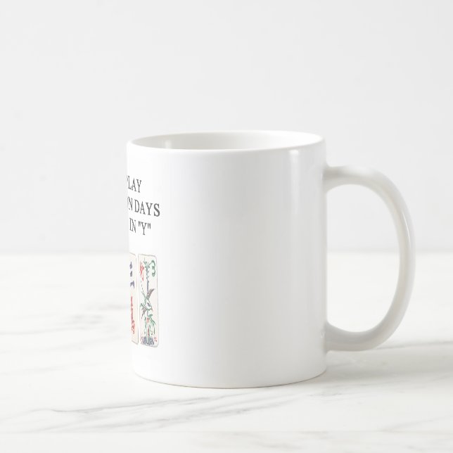 Mug une conception drôle de mahjong (Droite)