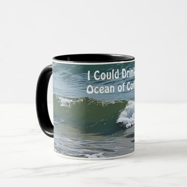 Mug Une Coupe de café et de musique amusante d'art océ (Devant gauche)