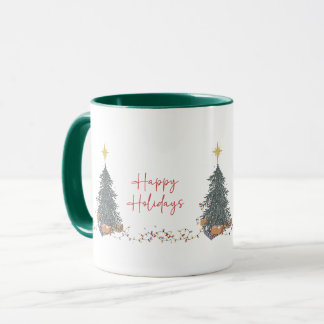 Mug Une douce aquarelle pin'arbre de vacances invitati