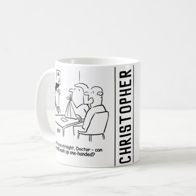 Mug Une femme a un bras cassé dans une fronde (Devant gauche)