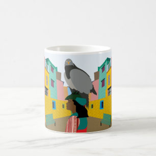 Mug Une femme avec un aigle sur la tête