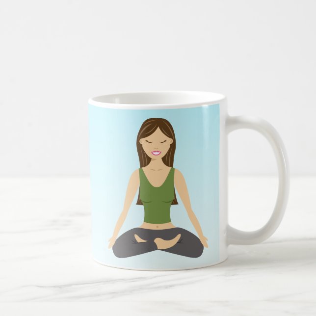 Mug Une Femme De Yoga À Lotus Pose (Droite)
